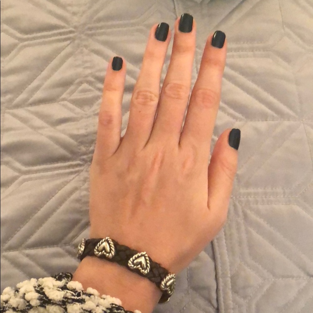 Brighton leather heart bracelet